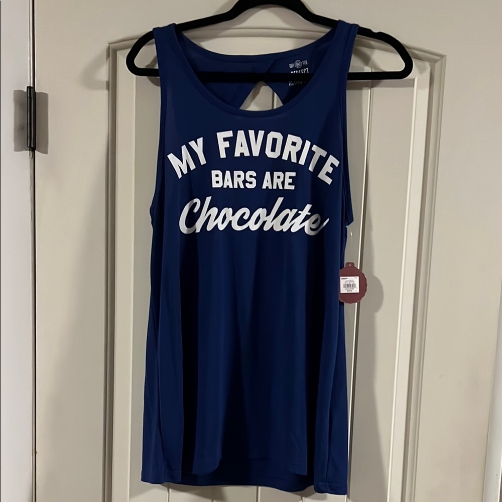 NWT from Kohls My Favorite Bars Are Chocolate Tank Top